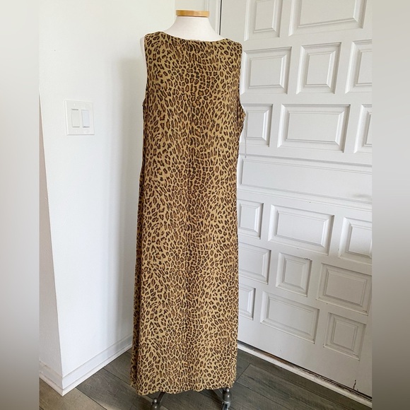 NWT Jones New York Sport Long Maxi Dress Leopard Animal Magnetism Print Size 16 - Picture 11 of 15